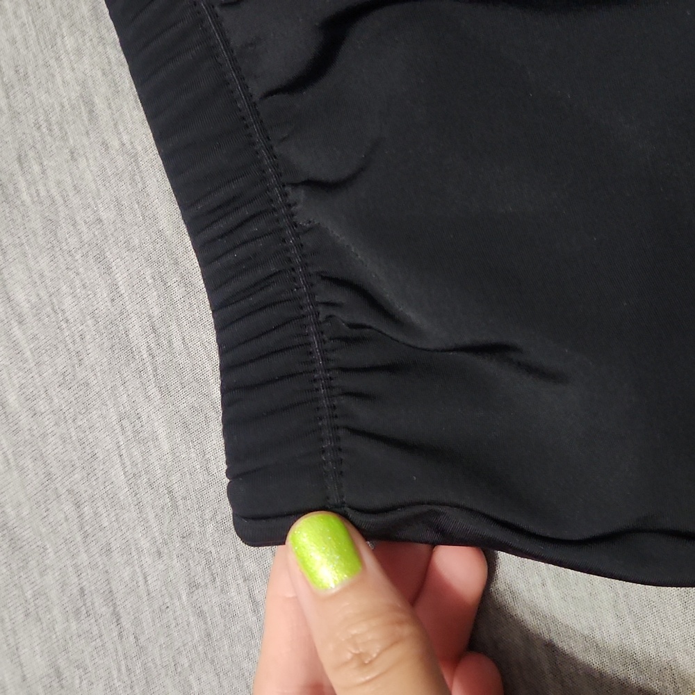 Aqua Green Black Ruffle-Hem Mermaid-Fit Modest Swimsuit Bottoms Swim Skort Skirt - Picture 11 of 15